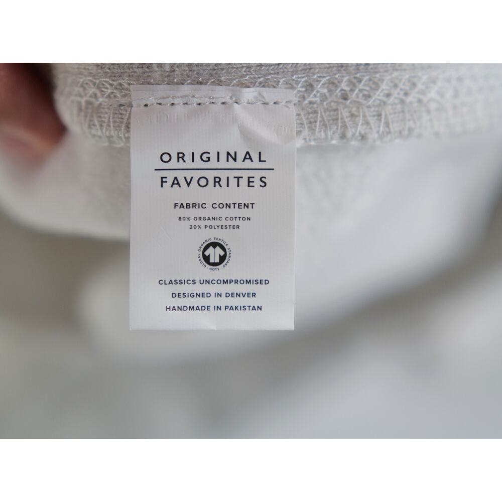 Original Favorites Full Zip Jacket Organic Cotton Hoodie Gray XL - Picture 5 of 8